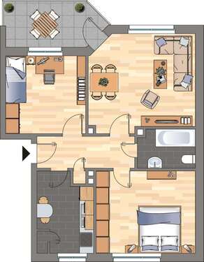 Foto - Wohnung zum Mieten in Zeven 569,00 € 60.56 m²