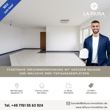 Foto - Wohnung zum Kaufen in Bad Säckingen 273.000,00 € 87.76 m²