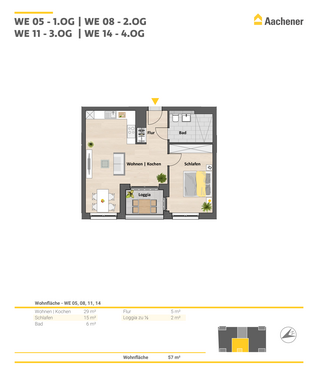 Foto - Wohnung zum Kaufen in Ehrenfeld 442.900,00 € 57 m²