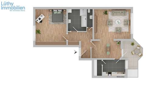 Foto - Wohnung zum Mieten in Biberach an der Riß 1.050,00 € 77.8 m²