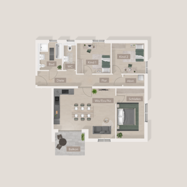 Foto - Wohnung zum Kaufen in Furth 584.408,00 € 100.76 m²