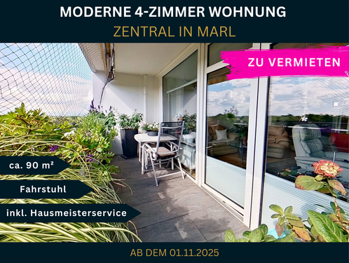 Foto - Wohnung zum Mieten in Marl 540,00 € 90 m²