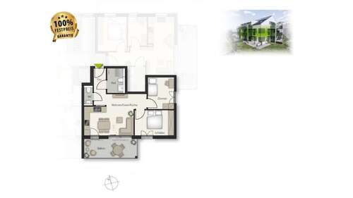 Foto - Wohnung zum Kaufen in Böblingen 429.000,00 € 64 m²