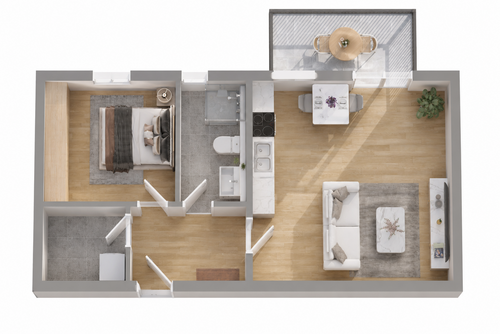Foto - Wohnung zum Kaufen in Scheyern 246.500,00 € 49.54 m²