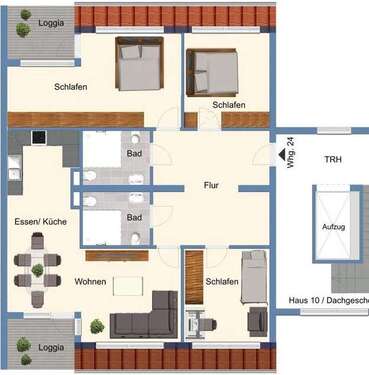 Foto - Wohnung zum Kaufen in Wuppertal 235.200,00 € 98 m²