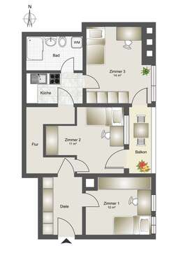 Foto - WG-Zimmer in München 770,00 € 13 m²