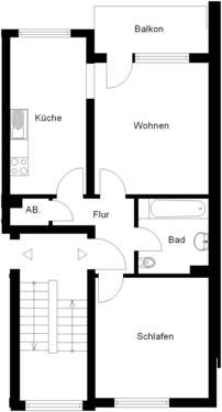 Foto - Wohnung zum Mieten in Dierdorf 478,88 € 58.4 m²
