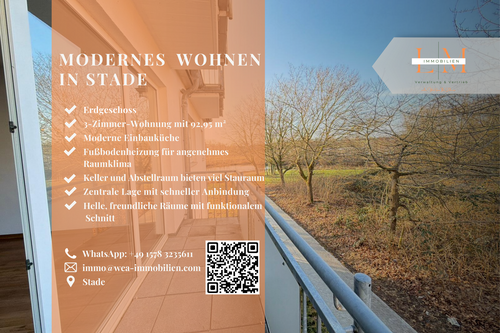 Foto - Wohnung zum Mieten in Stade 850,00 € 92.95 m²