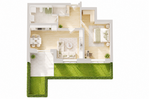 Foto - Wohnung zum Kaufen in Scheyern 329.500,00 € 61.3 m²