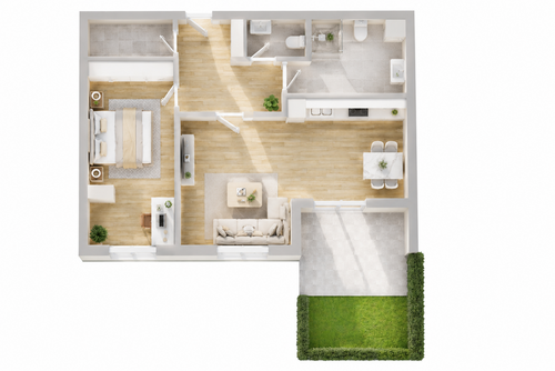 Foto - Wohnung zum Kaufen in Scheyern 369.500,00 € 67.52 m²