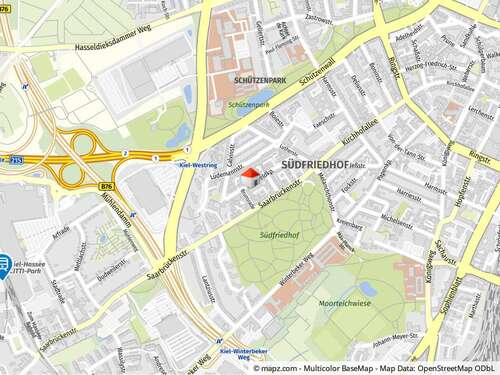 Foto - Wohnung zum Mieten in Kiel Südfriedhof 435,00 € 43.8 m²