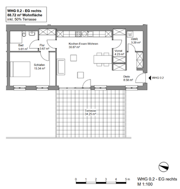 Foto - Wohnung zum Mieten in Hannover 1.082,38 € 88.72 m²