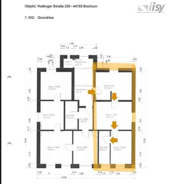 Foto - Wohnung zum Mieten in Bochum 540,00 € 49.15 m²