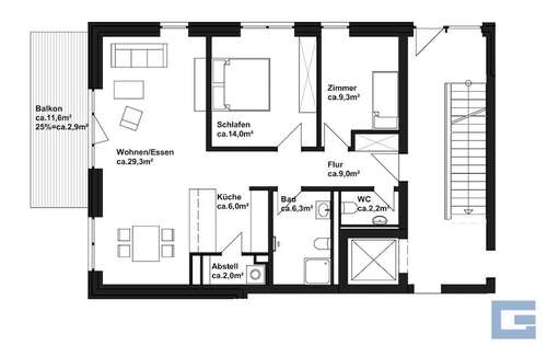 Foto - Wohnung zum Kaufen in Heikendorf 585.044,00 € 81 m²