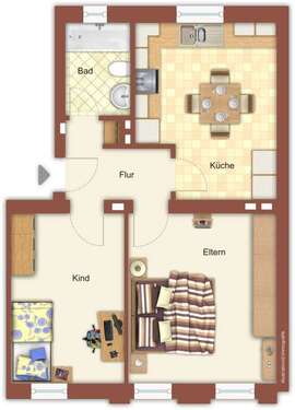 Foto - Wohnung zum Mieten in Mönchengladbach 529,00 € 53 m²