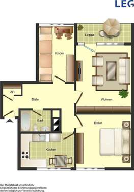 Foto - Wohnung zum Mieten in Kreuztal 489,00 € 79.32 m²