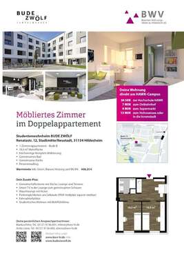 Foto - Wohnung zum Mieten in Hildesheim 458,25 € 19.5 m²