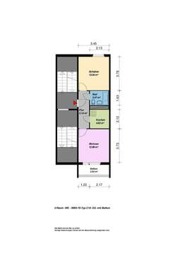 Foto - Wohnung zum Mieten in Neubrandenburg 231,00 € 41.44 m²