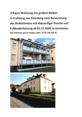 Foto - Wohnung zum Mieten in Frohburg 650,00 € 80 m²