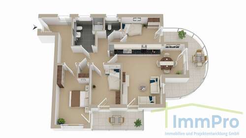 Foto - Wohnung zum Mieten in Ebhausen 1.270,00 € 107 m²