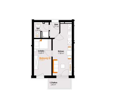 Foto - Wohnung zum Kaufen in Füssen 249.000,00 € 39.38 m²