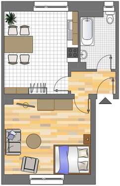 Foto - Wohnung zum Mieten in Dortmund 177,85 € 46.13 m²