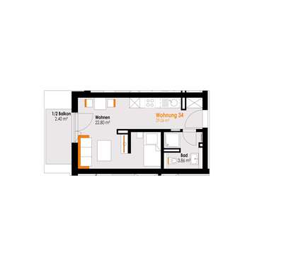 Foto - Wohnung zum Kaufen in Füssen 189.000,00 € 29.06 m²