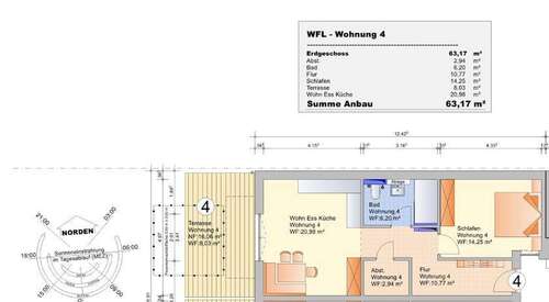 Foto - Wohnung zum Mieten in Kronau 975,00 € 65 m²