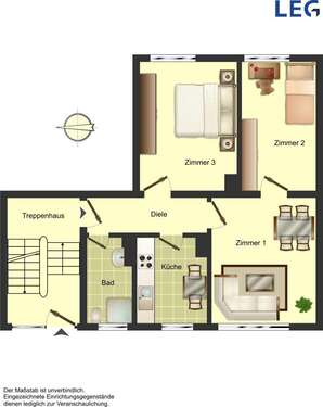 Foto - Wohnung zum Mieten in Bergkamen 419,00 € 52 m²