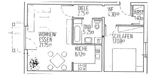 Foto - Wohnung zum Mieten in Weinböhla 360,00 € 53.01 m²