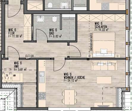 Foto - Wohnung zum Mieten in Diepholz 670,00 € 57 m²