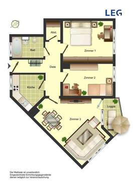 Foto - Wohnung zum Mieten in Unna 499,00 € 69.71 m²