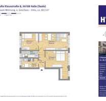 Wohnung zum Mieten in Halle 617,00 € 68.52 m²