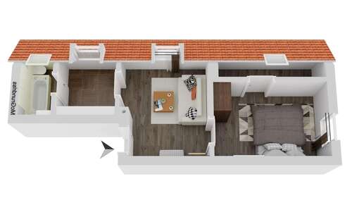 Foto - Wohnung zum Mieten in Wiesloch 650,00 € 40 m²