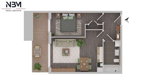 Foto - Wohnung zum Mieten in Berlin 1.269,00 € 47 m²
