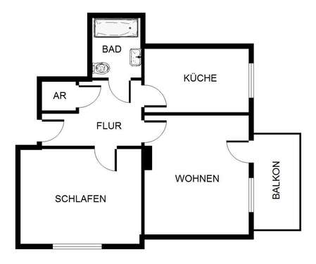 Foto - Wohnung zum Mieten in Gelsenkirchen 479,00 € 72.2 m²