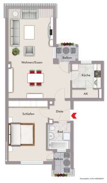 Foto - Wohnung zum Kaufen in Landsberg 209.000,00 € 62.86 m²
