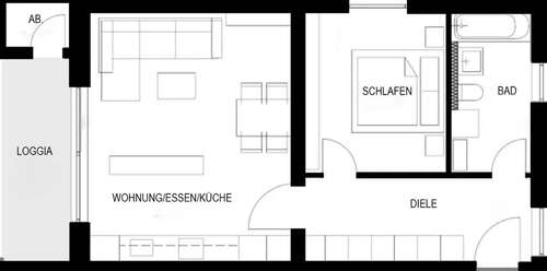 Foto - Wohnung zum Mieten in Offenbach am Main 650,00 € 40 m²