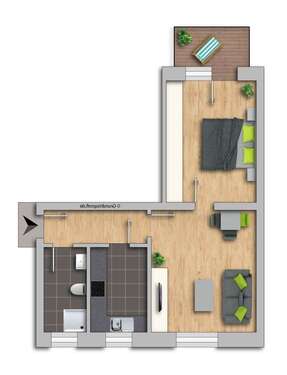 Foto - Wohnung zum Mieten in Amt Creuzburg 349,00 € 48.71 m²