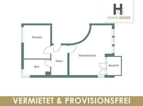 Foto - Wohnung zum Kaufen in Teltow 200.000,00 € 60 m²