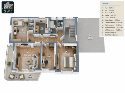 Foto - Wohnung zum Mieten in Hof 808,11 € 89.79 m²