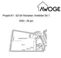Wohnung zum Mieten in Würselen 530,00 € 45 m²