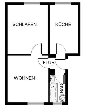 Foto - Wohnung zum Mieten in Bergkamen 359,00 € 46.43 m²