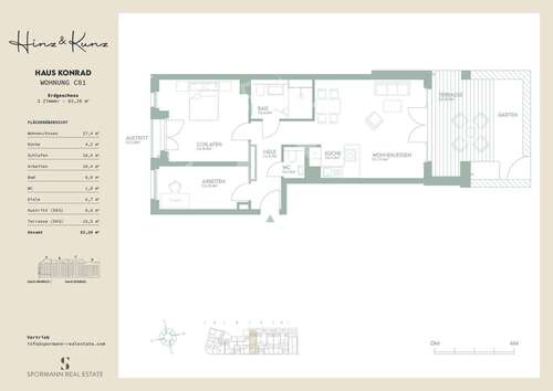 Foto - Wohnung zum Kaufen in Düsseldorf 762.300,00 € 83.8 m²