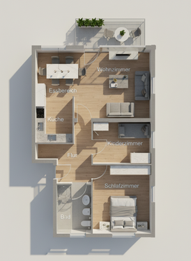 Foto - Wohnung zum Kaufen in Seligenstadt- Klein Welzheim 265.000,00 € 71.3 m²