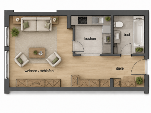 Foto - Wohnung zum Kaufen in Türkheim 99.000,00 € 36 m²