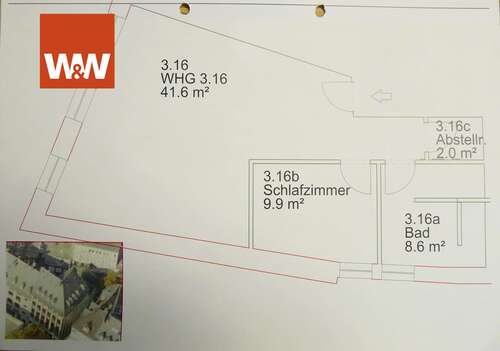Foto - Wohnung zum Mieten in Siegen 750,00 € 62 m²