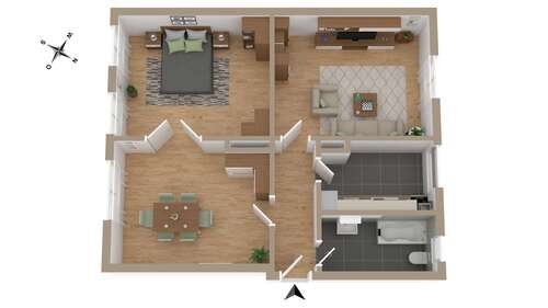 Foto - Wohnung zum Mieten in Eutin 462,39 € 55.98 m²