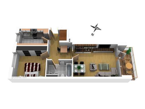 Foto - Wohnung zum Kaufen in Hamburg 249.000,00 € 56.52 m²