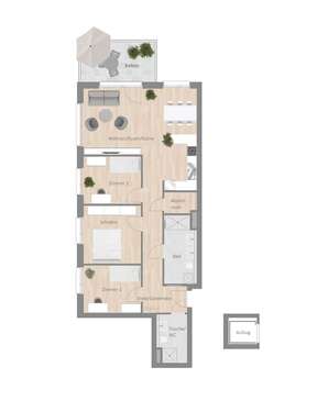 Foto - Wohnung zum Mieten in Besigheim 1.345,00 € 102.45 m²